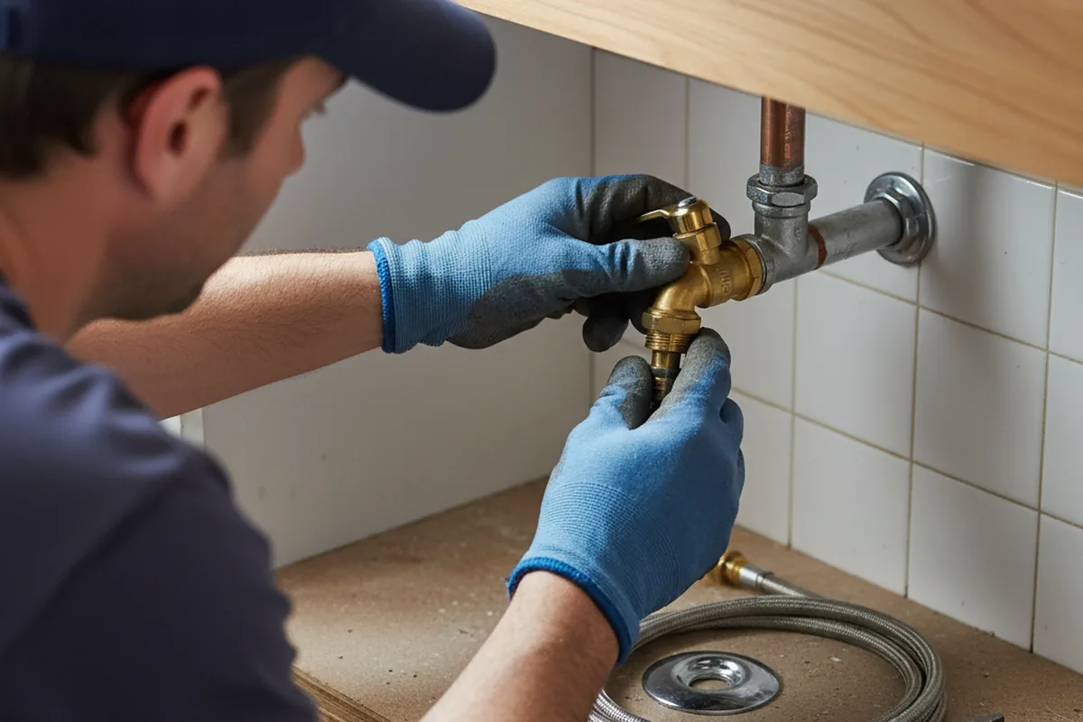 Shutoff valve and fitting work during Faucet and Fixture Repair in Tignall